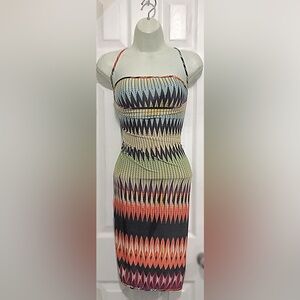 Multicolor Geometric Pattern Beach Coverup